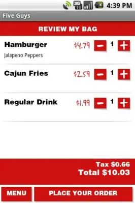 Five Guys android App screenshot 0