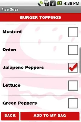 Five Guys android App screenshot 1